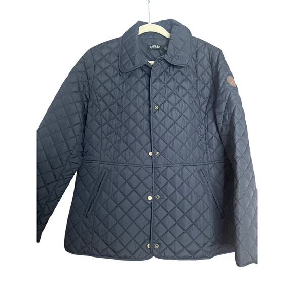 Ralph Lauren Dark Navy Blue Puffer Jacket Woman size Large - Picture 1 of 6